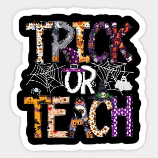 Trick or Teach Teacher Halloween Sticker